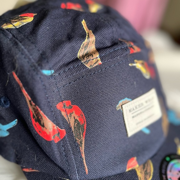 Maker Wear Put a Bird On It J.J. Spectre 5 Panel Hat Cap Navy Blue - Picture 2 of 10
